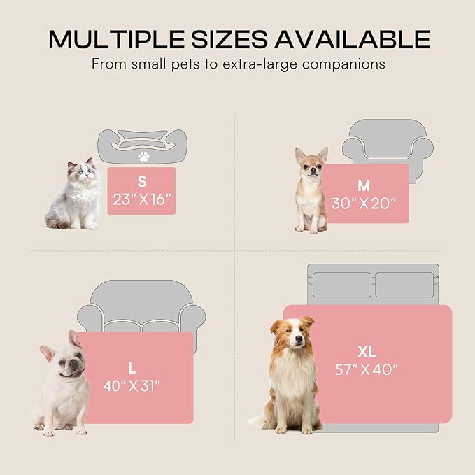 Luciphia Soft 300GSM Fleece Pet Blanket for Small Medium Large Dogs Washable 3D Textured Flannel Cat Puppy Decorative Furniture Protector Throw Durable Pink, L(41''x31'')