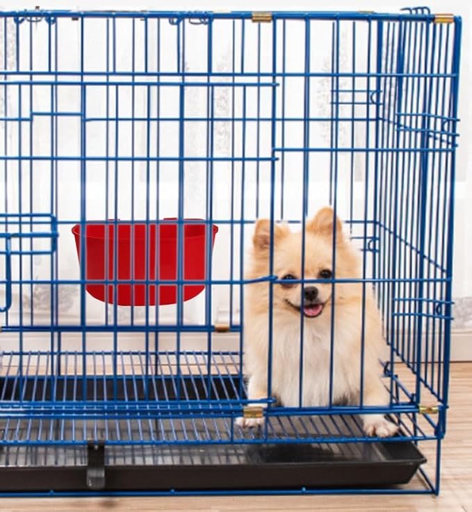 5 Pack Cage Cups Chicken Birds Feeder Water Bowl 25 OZ Rabbit Feeding Watering Dish for Travel Carrier Cat Puppy Food Dispenser Hanging Wire Cages Treats Box Seed Drinking Coop Cup Birdbath