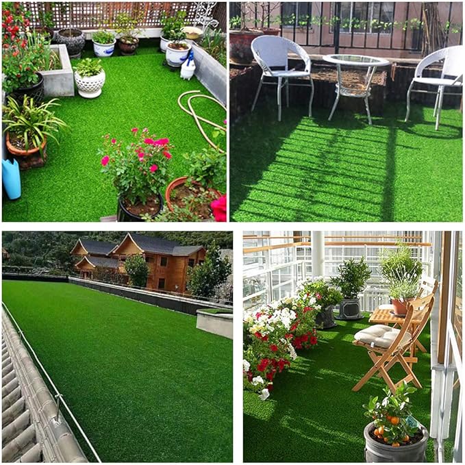Petgrow Synthetic Artificial Grass Turf 6FTX81FT for Indoor Outdoor Dog Synthetic Grass Mat, Party Wedding Christmas Balcony Garden Astro Turf Rug,Drainage Holes Faux Fake Grass Rug Carpet for Pets