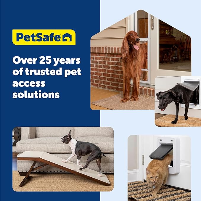 PetSafe Extreme Weather Aluminum Pet Door - Energy-Saving Thermal Barrier Pet Flap with Slide-in Door Locking & Secure Flap Cover - for Dogs Up to 220 Lb - Extra Large