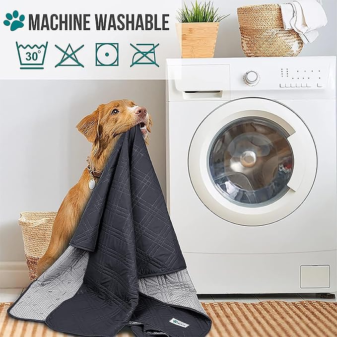 PetAmi Waterproof Couch Cover for Dogs, Reversible Furniture Cover Sofa Protector for Pet Cat Bed, Washable Blanket Dog Cover for Couch Seat, 30x70 Gray