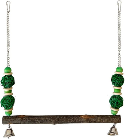 Bird Swing Conure Toys, Parrot Climbing Hammock for Parakeet, Lovebird, Budgie, Cockatiel, Conure, Small Birds