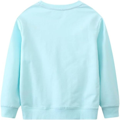 Toddler Baby Girls Cotton Sweater, Long Sleeve Crewneck Sweatshirt Pullover Kids Warm Clothing for Fall Winter