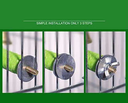 Bird Cage Perch Parrot Sand-Surface Stand 2Pack Grinding Wood Stick Platform Molar Toy Branch for Macaw African Greys Budgies Cockatoo Parakeet Cockatiel Conure Lovebirds