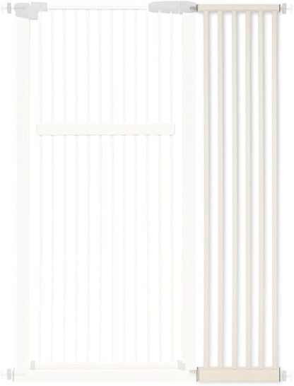 Lumizone Extra Tall Pet Gate 55.12" High Pressure Mounted 12.60" Wide Extension kit 1.37" Gap (Cream White, 55.12" H x 12.60" W, Extension)