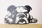 PHJYMXZSNA Black 3D Dog Head Decor Metal Bulldog Wall Sculpture Unique Modern Pet Art Portraits Suitable for Decorating Outdoor Courtyards, Living Rooms, Offices