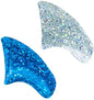 ICY Combo Soft Nail Caps Cats Claws 40pk (20 Silver Holo Glitter - 20 Blue Glitter) Small Size