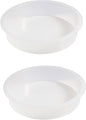 2pcs Plastic Round Bird Feeders Bowls, Wild Birds Seed Feeder Tray Bird Bath Water Bowls Accessories for Feeding Station Tray Perfect for attracting Birds