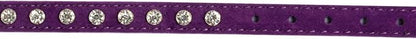 Rhinestone Cat Collar Breakaway with Bell, Diamond Cat Collar with Safety Buckle Quick Release for Girl Boy Small Kitten Pets Puppy,Cute Soft Cat Collars, Color Diamond Purple 8-10.5"