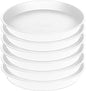 6 Pack Plant Saucer 4 5 inch (4 inch Base), Heavy Sturdy Plant Drainage Tray for Indoors (5", Creamy White)