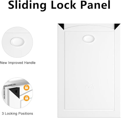 [MAVRICPOWER] Aluminum XL Dog Door with 2 Sliding Lock Panels, Doggy Door for Door with Adjustable Tunnel, Never Rust Pet Door for Dogs Up to 220 lbs