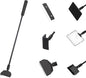 6-in-1 Aquarium Cleaning Tools Fish Tank Cleaning Kit with Long Handle, Algae Scraper,Flat Cleaning Pad,Right-Angle Cleaning Pad,Fish Net, Gravel Rake