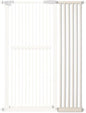 Lumizone Extra Tall Cat Gate Extension Kit 61.02" High Pressure Mounted 12.6" Extra Wide 1.37" Gap No Drilling Tall Pet Gate for Dogs (Cream, 61.02" H x 12.60" W, Extension)