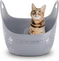 Litter Genie Cat Litter Box | Portable, Open, High Sided Cat Litter Box with Handles | Flexible Plastic Litter Box | Comfortable, Easy-Clean Cat Box