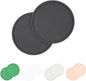 Waggo Habit Silicone Dog Placemat – Set of 2 Modern Heavyweight Silicone Dog Food Mats, Dishwasher Safe, Non-Slip, Solid Color – Black (Large, 9")