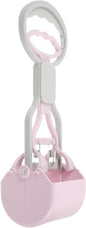 Heavy Duty Portable Poop Picker with Long Handle, Foldable Pet Waste Grabber for Walking and Outdoor Use, Lavender Color Cleaning Tool for Puppies and Adult Dogs