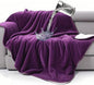 gogobunny Waterproof Bed Blanket, Reversible Sherpa Fleece Throw Blanket for Dog Puppy Cat, Furniture Cover Protects Bed Couch Sofa from Liquid Pee and Pet Fur (Dark Purple, 90x108 inches)