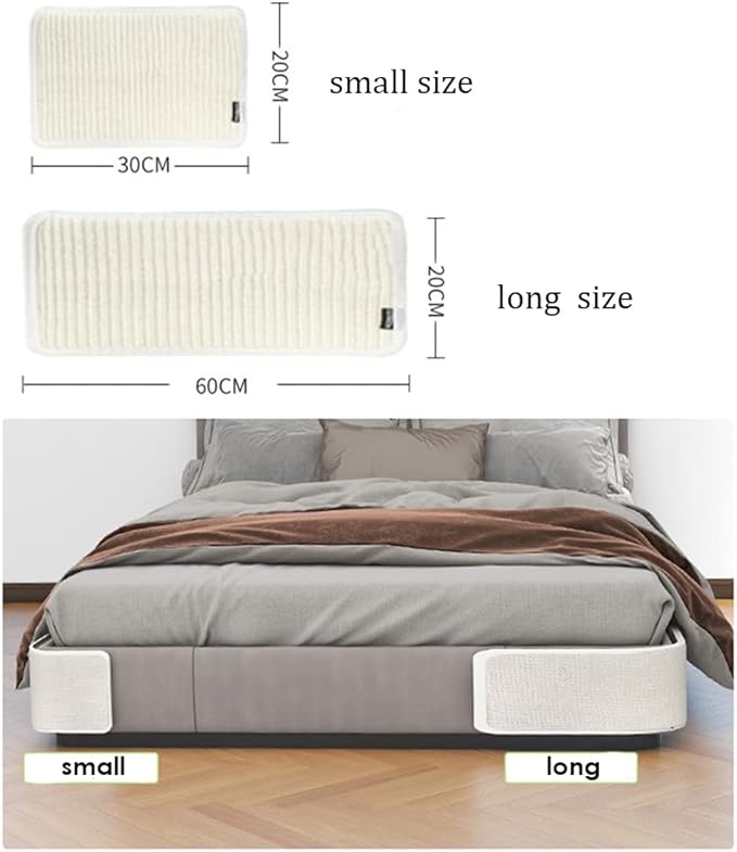 2PCS Cat Scratcher Mat Sofa Protector Natural Sisal Cat Scratching Mat Cat Scratch Couch Bed Corner Cover Heavy Duty Couch Guard Easy Installation Scratch Pad Grinding Claws(Beige Small)