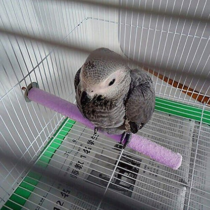 2 Pcs Bird Perch Stand Toy,Random Bird Perch Stand Toy Wood Parrot Grinding Claw Sticks Sanded Cage Toy for Parakeets Finches Parakeet Toys, Sanded Surface Cage Accessories for Parakeets Finches