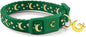 waaag Gold Moons and Stars Safety Breakaway Cat Collar, Glow in The Dark (Kitten 6.5"-10" Neck, Emerald)