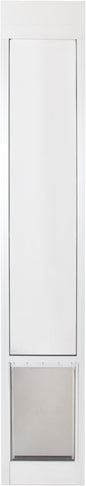 PetSafe Sliding Glass Pet Door - No-Cut DIY Install Doggy Door for Renters - Aluminum Frame - Adjustable Height 75 7/8" to 80 11/16" - Ideal for Large Dogs Up to 130 lb - White