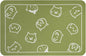YCT Cat Food Mat, Cat Mat for Food and Water, Pet Feeding Mat, Non-Slip Super Absorbent, with Multiple cat Heads Logo, 18.1 x 11.8 inches, Green