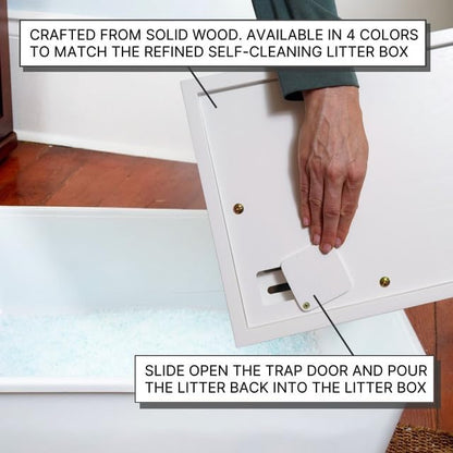 Refined Self Cleaning Litter Box Cabinet-Litter Catch Smoke