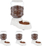 Amazon Basics Gravity Pet Food Feeder for Dogs and Cats,Small,6-Pound Capacity,Gray,(Pack of 4)