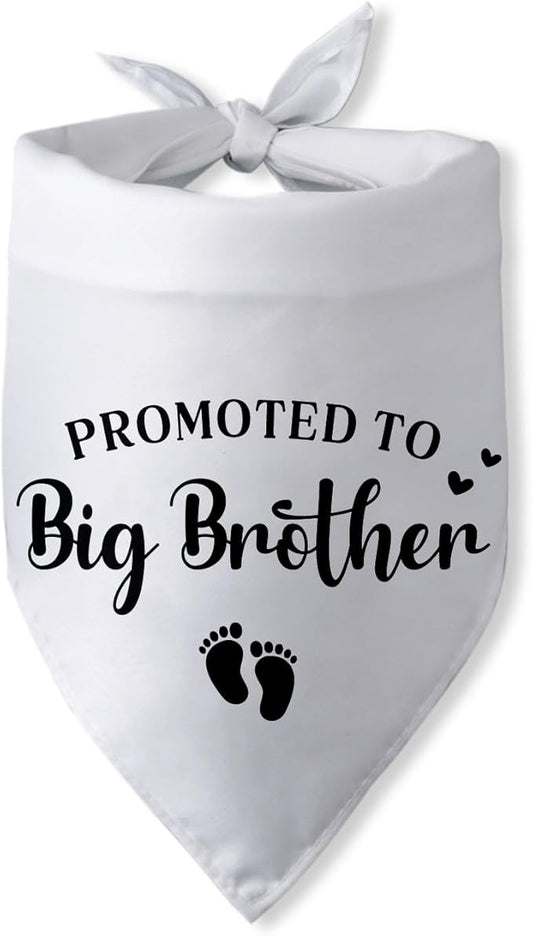 Promoted to Big Brother Pregnancy Announcement Dog Bandana Baby Announcement Photo Props Dog Scarf Accessories Big Brother Bandana for Dogs