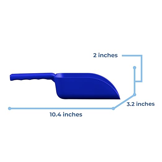 Vikan Remco 63003 Color-Coded Plastic Hand Scoop - BPA-Free Food-Safe Kitchen Utensils, Restaurant and Food Service Supplies, 16 oz, Blue