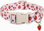Small Dog Collar, Cute Dog Collar for Puppy, Extra Small & Small Dogs, Strawberry Blueberry Collar for Girl Female Dogs, XS