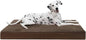 KSIIA Orthopedic Dog Bed Crate Waterproof Pet Mats for Large Dogs Deluxe Plush Washable Pet Bed with Egg Crate Foam & Removable Cover, 41 x 27 Inch, Brown