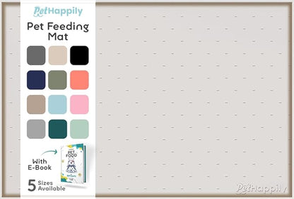 Dog Food Mat - 28x18 Raised Edges Dogs Mat for Food and Water Prevent Spill, Waterproof Cat Food Mats Protect Floors, Easy Clean Dog Bowl Mats for Food and Water, Silicone Pet Feeding Placemats