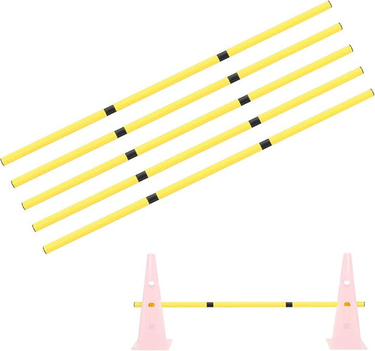 5 Pack Replacement Poles for Dog Agility Jumps Equipment Set, 41 Inches Long Each, No Cones