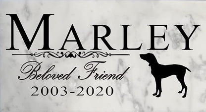 Broad Bay Dog Memorial Stone Personalized Marker Outdoor Garden Choose Your Breed Plaque Grave Headstone