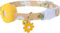 Breakaway Cat Collar with Airtag Holder,Kitten Collar with Apple Air Tag Holder and Bell for Girl Boy Cats, 0.4 Inches in Width and Lightweight. (Yellow Daisy)