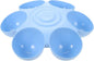 Puppy Litter Bowl Cat Bowls Dog Food Water Bowls Flower Shaped 6 Bowls Pet Feeding Dish Multiple Cat Feeder Dog Treats Dispenser for Puppy Kitten Blue Feeding Station