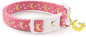 WAAAG Cat Collars, Gold Moons and Stars Cat Collar, Safety Breakaway Cat Collar, Glow in The Dark (Standard 9"-15" Neck, Coral Pink)