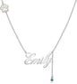 Personalized Cute Dog Cat Paw Name Necklace Forever Love Custom Heart Pendant Pet Name Necklace Gift for Pet Lovers