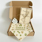 Sweet Home Pet Welcome Gift Box for New Dog Owners, Keepsake Set with Bandana, Paw Print Name Tag, Promise Card & Photo Frame, Thoughtful Gift for Puppy Adoption