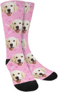 Custom Face Socks, Personalized Dog Lover Pet Photo Picture on Socks Unisex Athletic Crew Socks for Men Women