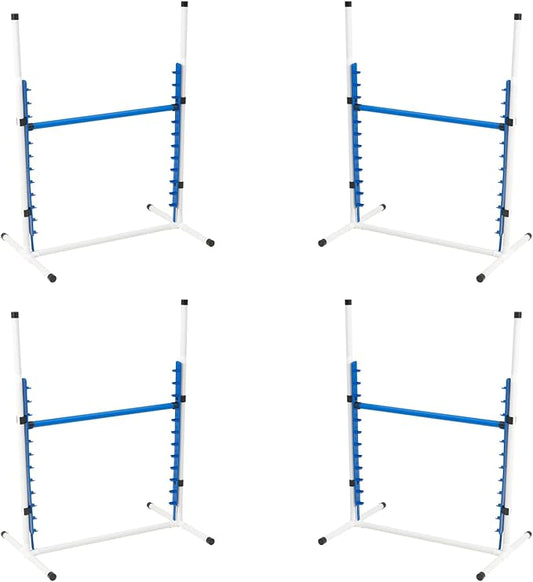 Better Sporting Dogs 4 Pack Adjustable Dog Agility Bar Jumps w/Cup Strips | Competition-Style Jump Cups for Height Class & Safe Displacement