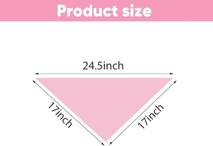 BRT Bearingshui Triangle Dog Bandana 12 Pack, Blank Dog Handkerchief Scarf, Adjustable Pet Puppy Plain Bandana(75 x 52 x 52 cm,Basic Color)