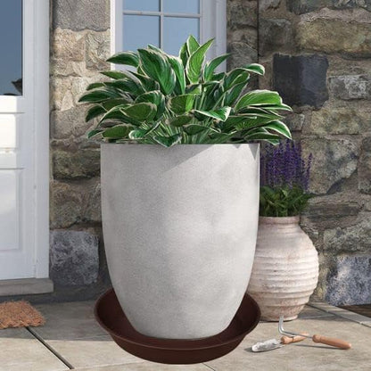 3 Pack of 20 22 inch Plant Saucer (19.2 Inch Base), 3.6" Depth Tray, Bath Baths Bowl for Garden, Large Deep Plastic Plant Trays for Indoors Outdoor, Tray for Planter 19-23" (22", Black)