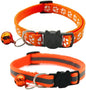 2 Pack Cat Collars Quick Release Reflective Kitten Collar with Bell & Safety Release (Orange)