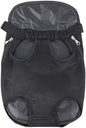 Leconpet Pet Carrier Backpack, Legs Out Adjustable Pet Front Cat Dog Carrier Backpack, Easy-Fit Dog Travel Backpack Carrier for Hiking Camping for Small Medium Puppies Cats (S, Black)