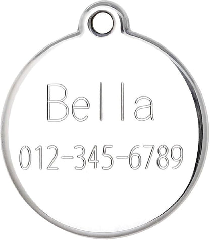 Personalized Pet ID Tags for Kittens and Cats - Custom cat Name tag and ID tag for Collar (Green, Sleeping Cat Round-Small)
