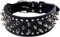 Serijoars Spiked Studded Dog Collar, PU Leather Dog Collar, Adjustable Pet Collars for Medium or Large Breed Pet (S, Black)
