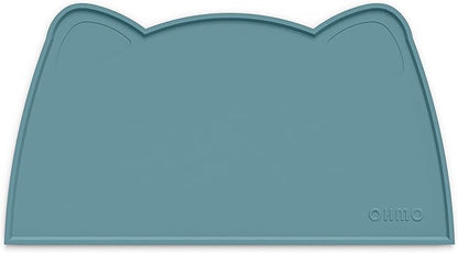 OHMO - Cat Food Mat, Silicone Pet Feeding Mat for Floor Non-Skid Waterproof Dog Water Bowl Tray, Easy to Clean Pet Placemat