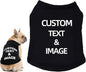 Custom Dog Shirt,Personalized Pet Apparel with Name Text Photo Image,Lightweight Breathable Puppy Kitten Cotton Vest for Small Medium Large Dogs Cats,Puppy Gift (Black, Small)